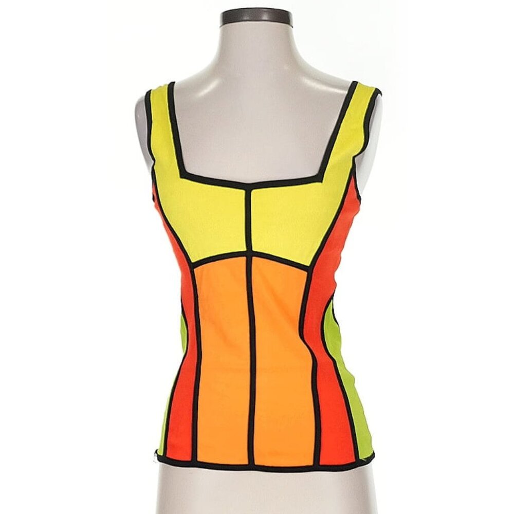 Color Block Tank Top 1990s RARE VINTAGE EUC